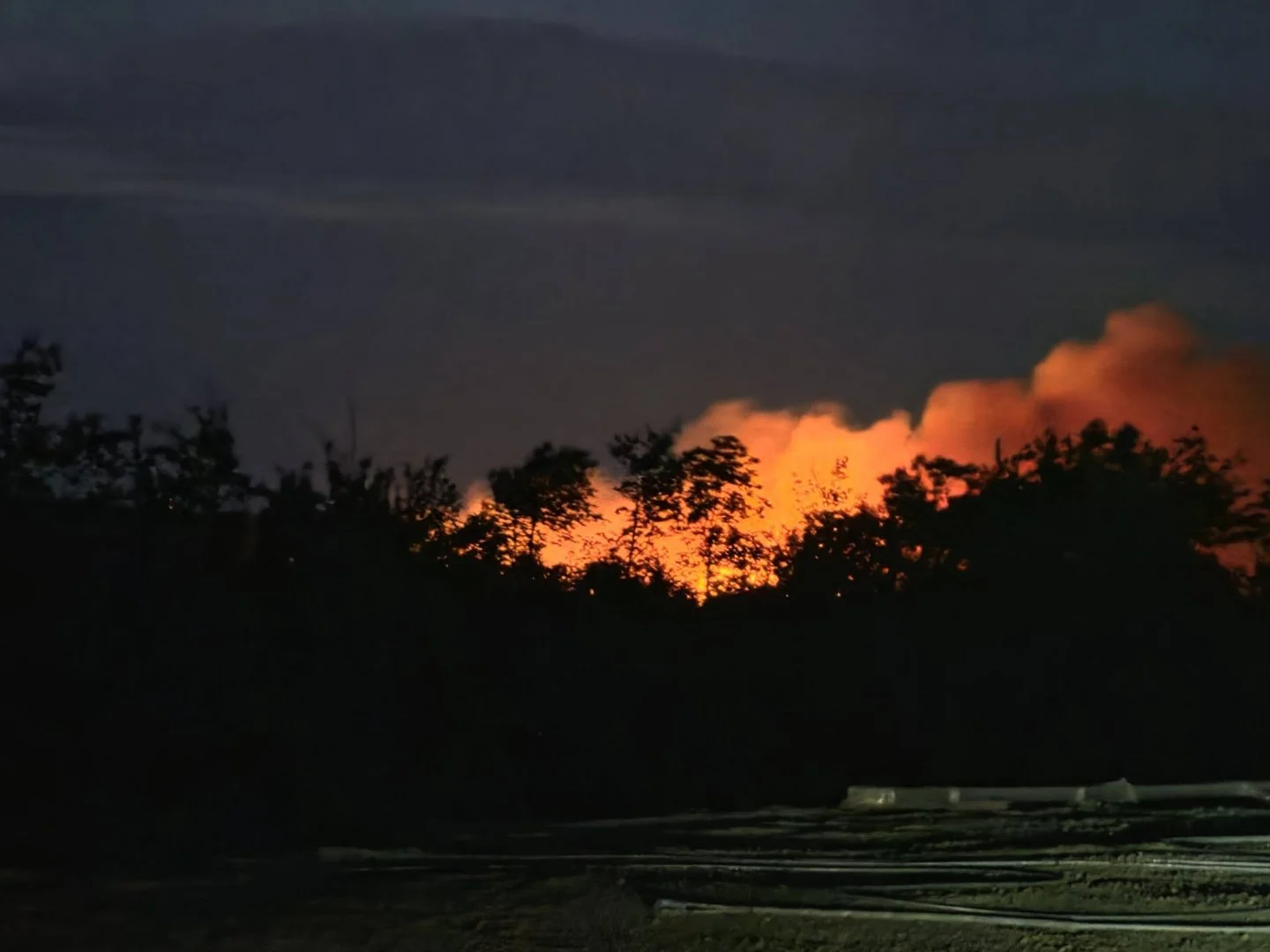 Crews battle wildfire near Brockway
